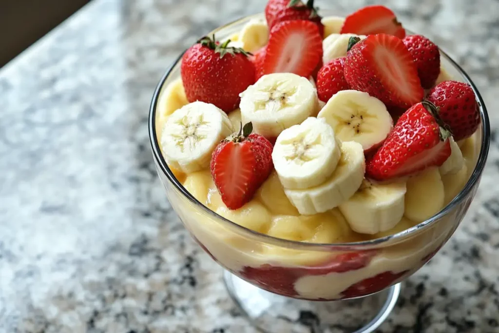 Banana Pudding Recipe with Strawberries