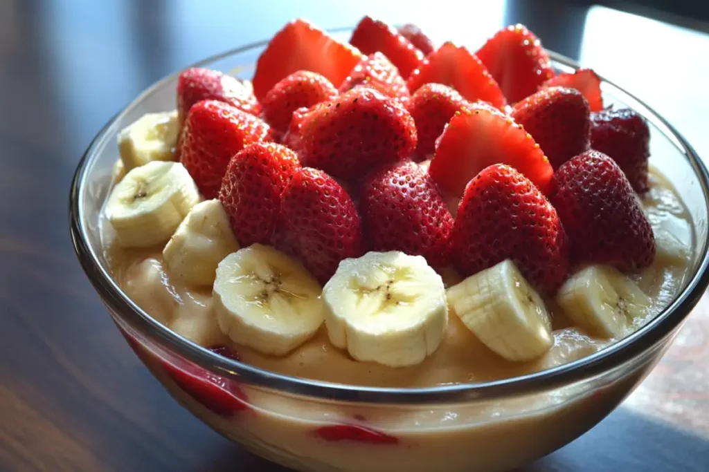 Banana Pudding Recipe with Strawberries