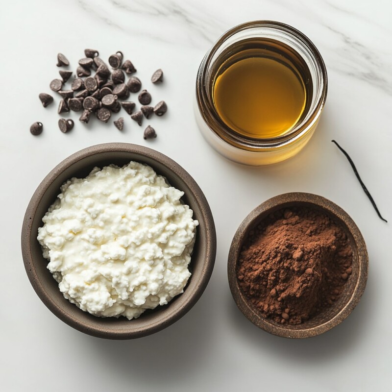 Ingredients for Cottage Cheese Chocolate Mousse Recipe