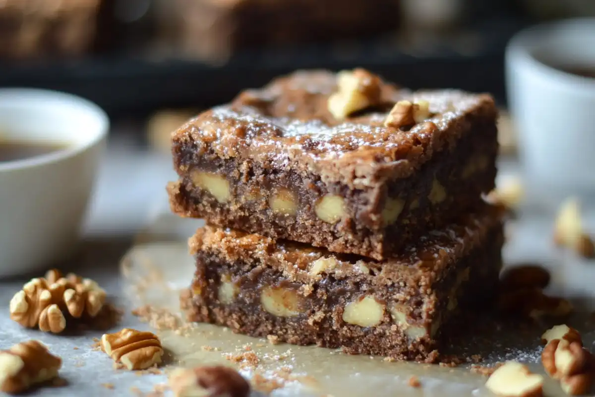 Coffee Ginger Walnut Slice Recipe