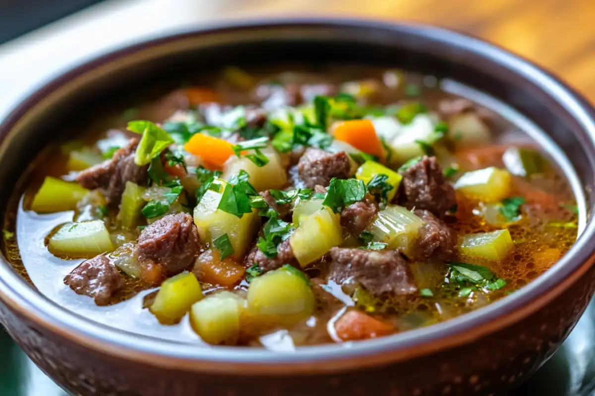 Recipe for Soup Using Leeks and Beef